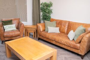 Biddulph House comfortable leather sofas